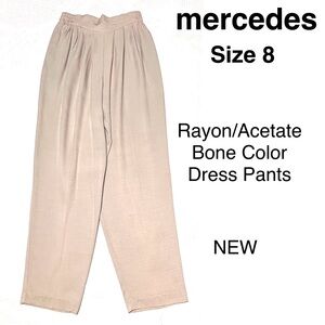 Mercedes Creamy Dress Pants Rayon Acetate Pullon